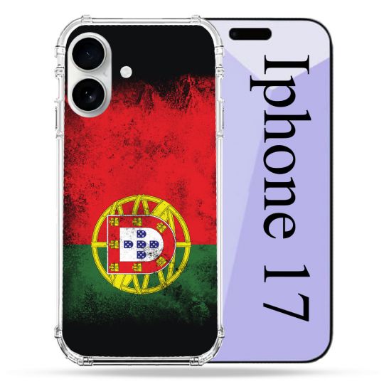 Coque Renforcée Magsafe Pour Iphone 17 Voyage Portugal Drapeau