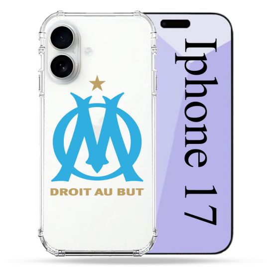 Coque Renforcée Transparente Pour Iphone 17 Foot Olympique Marseille OM