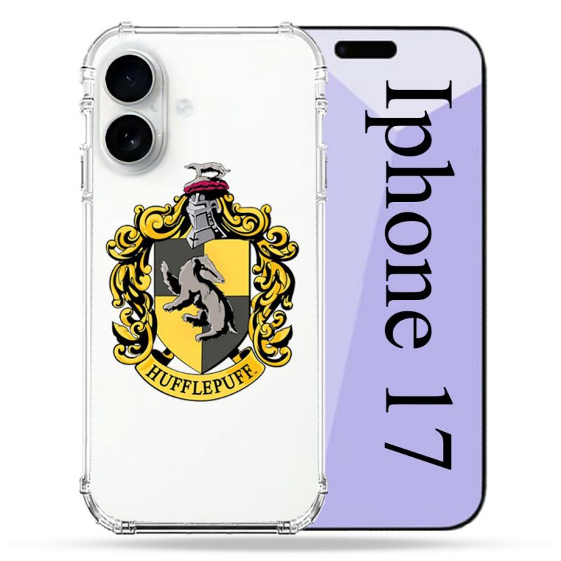 Coque Renforcée Transparente Pour Iphone 17 Harry Potter Hufflepuff