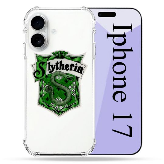 Coque Renforcée Transparente Pour Iphone 17 Harry Potter Slytherin