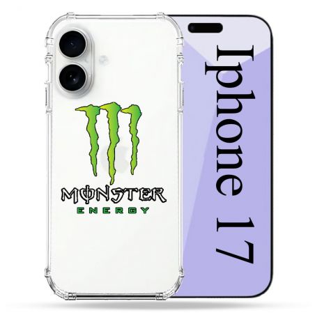 Coque Renforcée Transparente Pour Iphone 17 Monster Energy