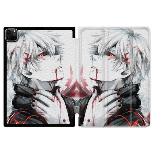 Coque Renforcée Pour Ipad Pro 11 M4 2024 Manga Tokyo Ghoul Kaneki Blanc