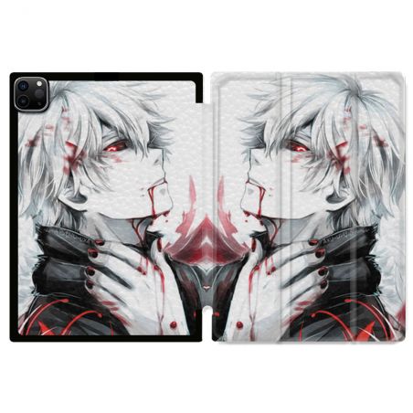 Coque Renforcée Pour Ipad Pro 11 M4 2024 Manga Tokyo Ghoul Kaneki Blanc