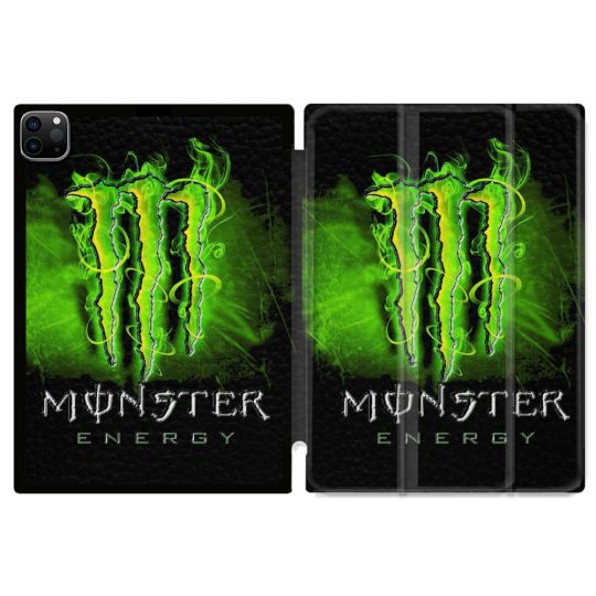 Coque Renforcée Pour Ipad Pro 11 M4 2024 Monster Energy Vert