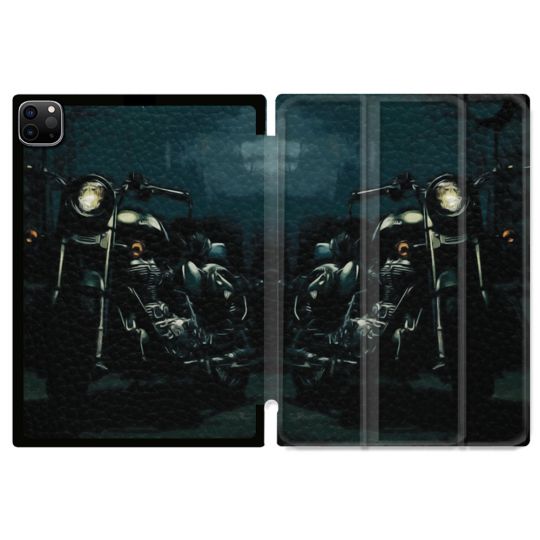 Coque Renforcée Pour Ipad Pro 11 M4 2024 Moto Harley Vintage
