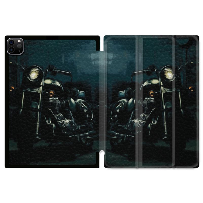 Coque Renforcée Pour Ipad Pro 11 M4 2024 Moto Harley Vintage