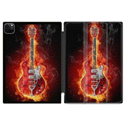 Coque Renforcée Pour Ipad Pro 11 M4 2024 Musique Guitare Electrique
