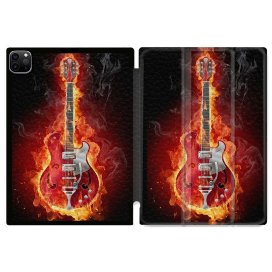 Coque Renforcée Pour Ipad Pro 11 M4 2024 Musique Guitare Electrique