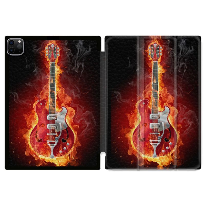 Coque Renforcée Pour Ipad Pro 11 M4 2024 Musique Guitare Electrique