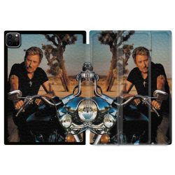 Coque Renforcée Pour Ipad Pro 11 M4 2024 Musique Johnny Hallyday Moto