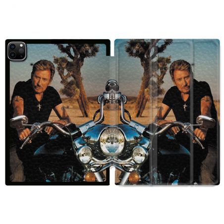 Coque Renforcée Pour Ipad Pro 11 M4 2024 Musique Johnny Hallyday Moto
