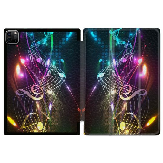Coque Renforcée Pour Ipad Pro 11 M4 2024 Musique Partition Multicolore
