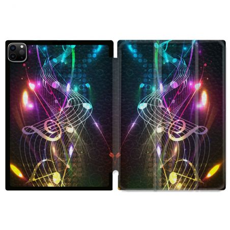 Coque Renforcée Pour Ipad Pro 11 M4 2024 Musique Partition Multicolore