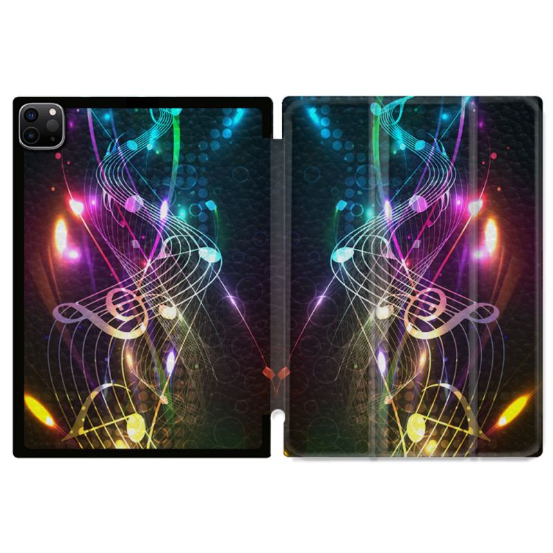 Coque Renforcée Pour Ipad Pro 11 M4 2024 Musique Partition Multicolore
