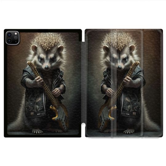 Coque Renforcée Pour Ipad Pro 11 M4 2024 Musique Rock Herisson
