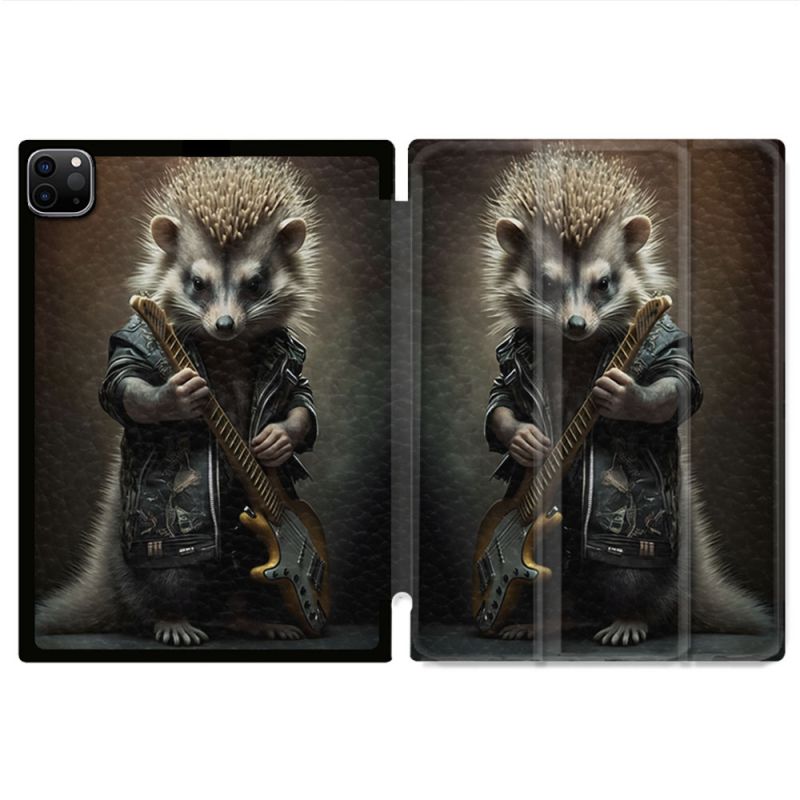 Coque Renforcée Pour Ipad Pro 11 M4 2024 Musique Rock Herisson
