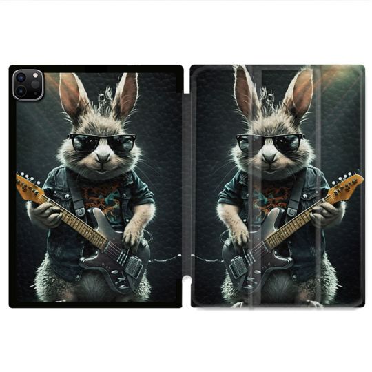 Coque Renforcée Pour Ipad Pro 11 M4 2024 Musique Rock Lapin