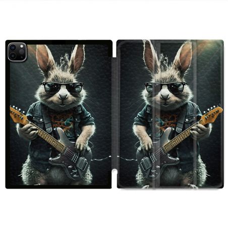 Coque Renforcée Pour Ipad Pro 11 M4 2024 Musique Rock Lapin