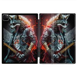 Coque Renforcée Pour Ipad Pro 11 M4 2024 Musique Rock Loup