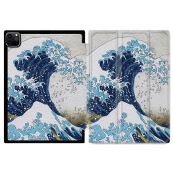 Coque Renforcée Pour Ipad Pro 11 M4 2024 Peinture La Grande Vague