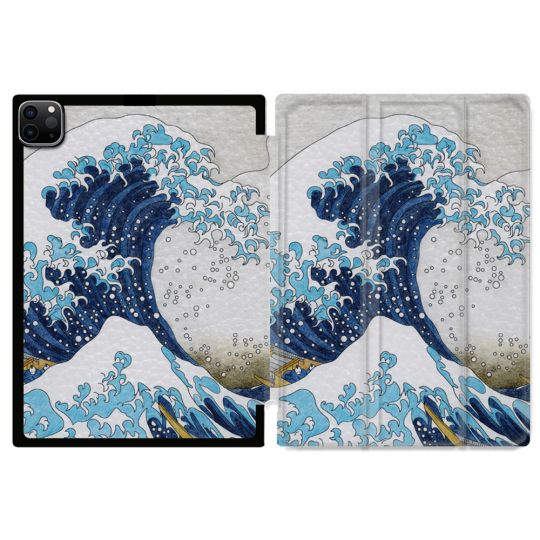Coque Renforcée Pour Ipad Pro 11 M4 2024 Peinture La Grande Vague