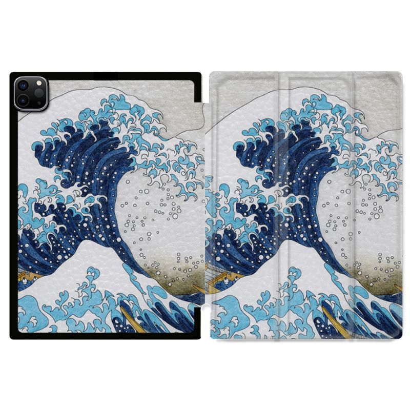 Coque Renforcée Pour Ipad Pro 11 M4 2024 Peinture La Grande Vague