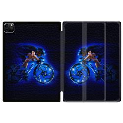 Coque Renforcée Pour Ipad Pro 11 M4 2024 Sport Cyclisme Bleu