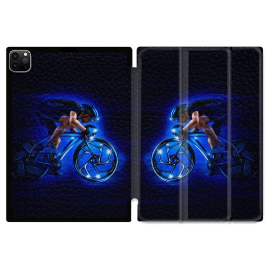Coque Renforcée Pour Ipad Pro 11 M4 2024 Sport Cyclisme Bleu