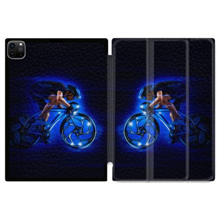 Coque Renforcée Pour Ipad Pro 11 M4 2024 Sport Cyclisme Bleu