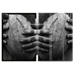 Coque Renforcée Pour Ipad Pro 11 M4 2024 Sport Rugby Ballon Vintage