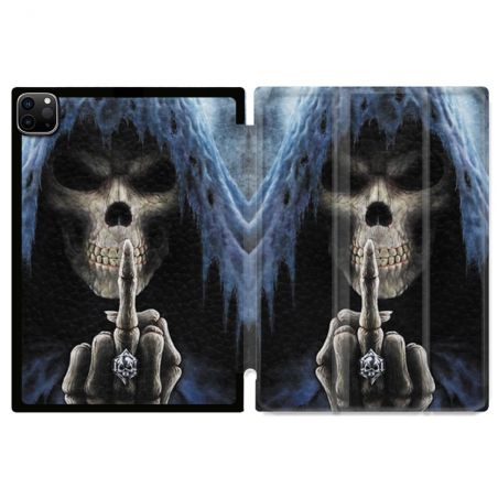 Coque Renforcée Pour Ipad Pro 11 M4 2024 Tete de Mort Doigt