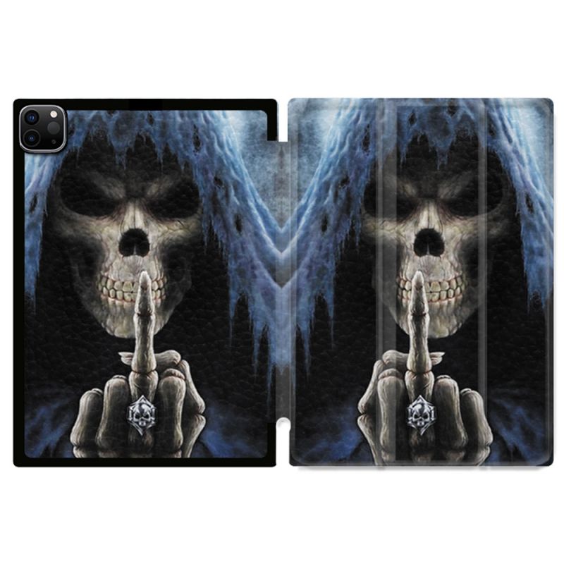 Coque Renforcée Pour Ipad Pro 11 M4 2024 Tete de Mort Doigt