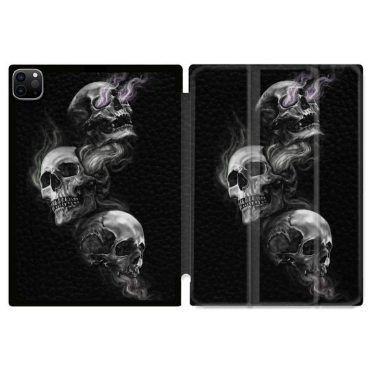 Coque Renforcée Pour Ipad Pro 11 M4 2024 Tete de Mort Triple