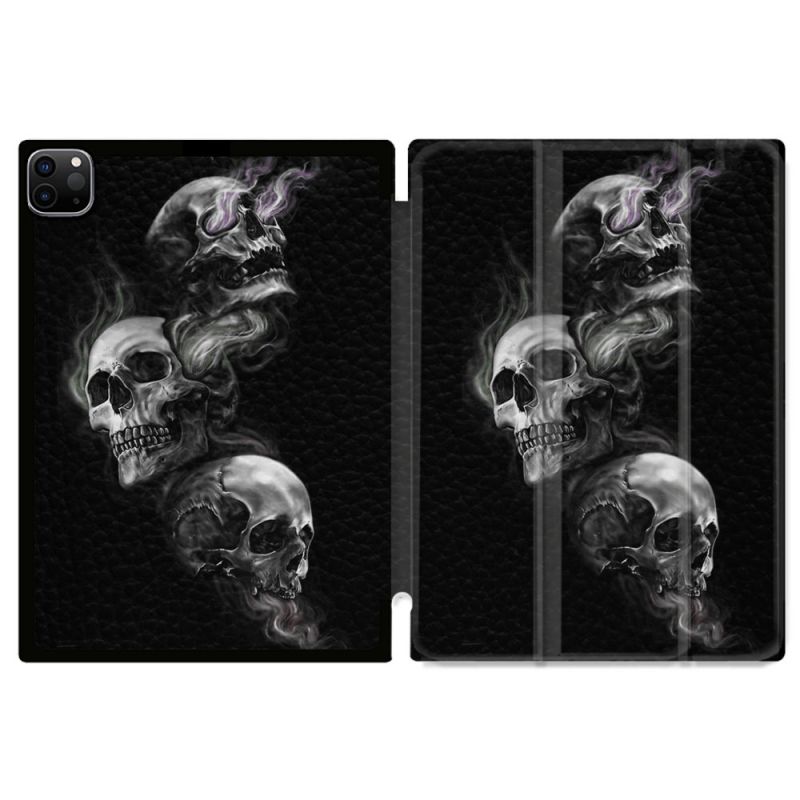 Coque Renforcée Pour Ipad Pro 11 M4 2024 Tete de Mort Triple
