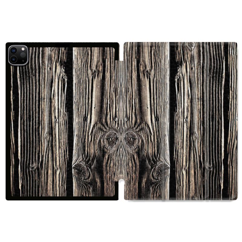 Coque Renforcée Pour Ipad Pro 11 M4 2024 Texture Bois