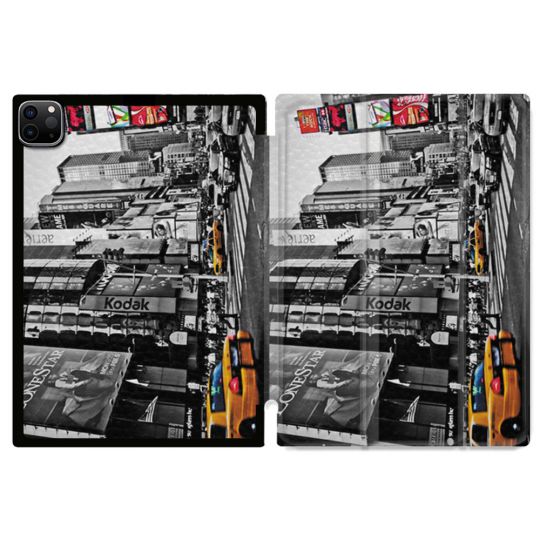Coque Renforcée Pour Ipad Pro 11 M4 2024 Voyage Amerique USA New York Taxi