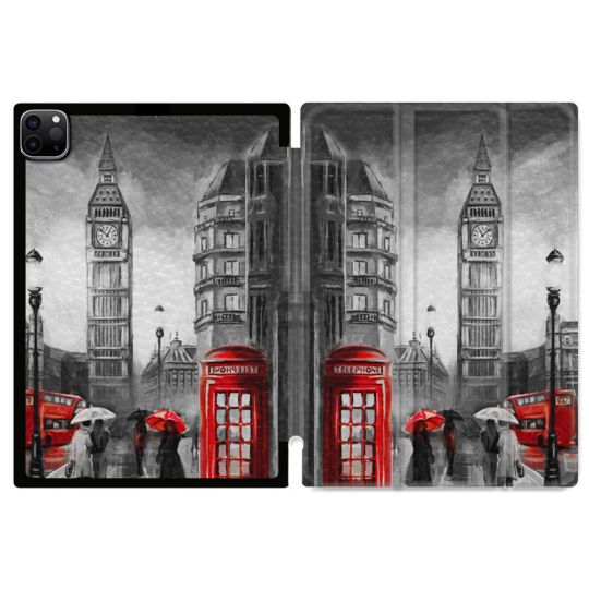 Coque Renforcée Pour Ipad Pro 11 M4 2024 Voyage Angleterre Londres Vintage