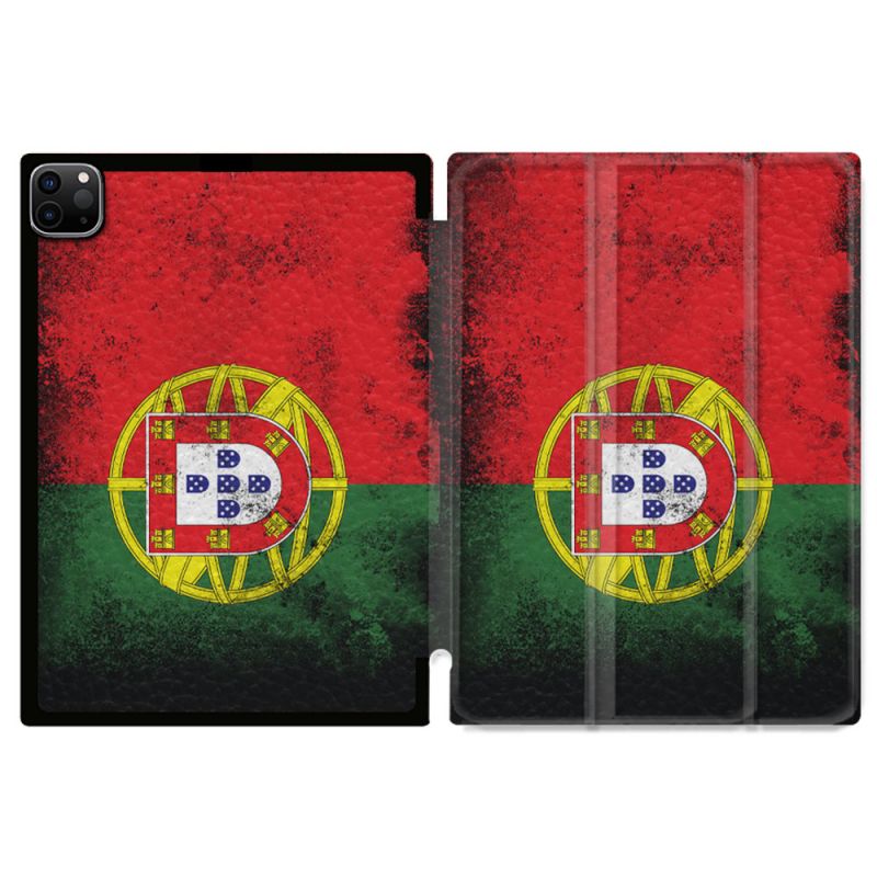 Coque Renforcée Pour Ipad Pro 11 M4 2024 Voyage Portugal Drapeau