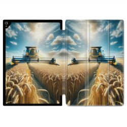 Coque Renforcée Pour Ipad Air 11 M2 2024 Agriculture Moissonneuse Blé