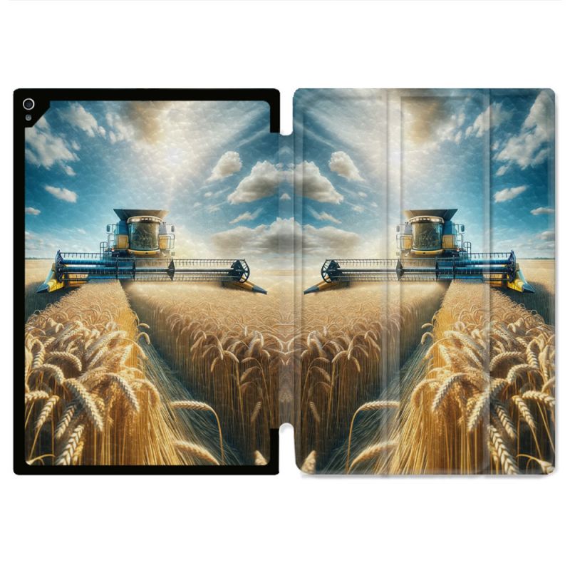 Coque Renforcée Pour Ipad Air 11 M2 2024 Agriculture Moissonneuse Blé