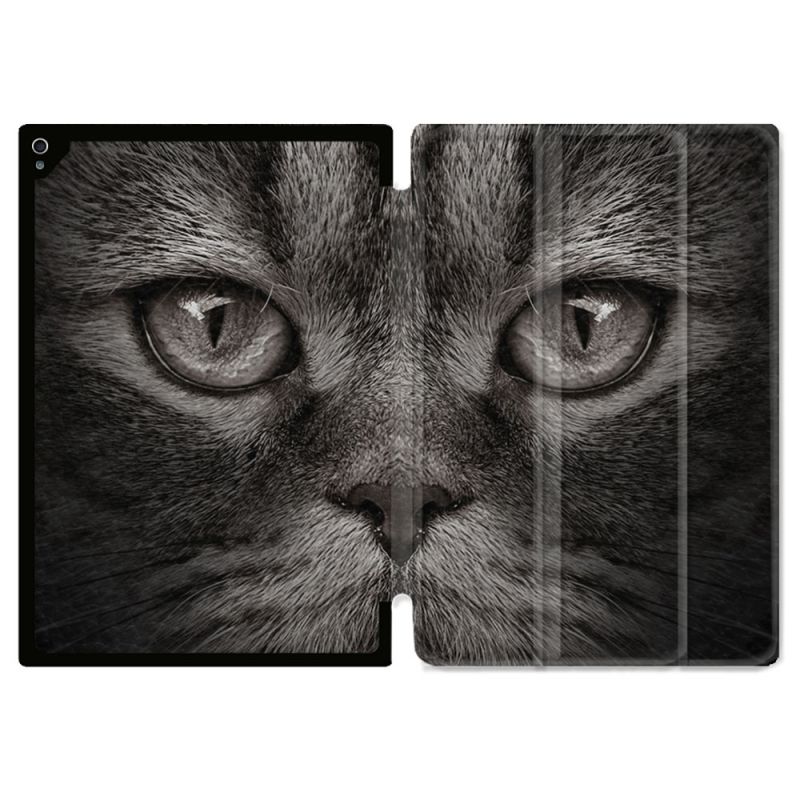 Coque Renforcée Pour Ipad Air 11 M2 2024 Animal Chat Gris