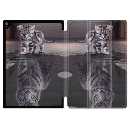 Coque Renforcée Pour Ipad Air 11 M2 2024 Animal Chat Reflet