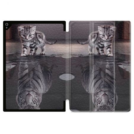 Coque Renforcée Pour Ipad Air 11 M2 2024 Animal Chat Reflet