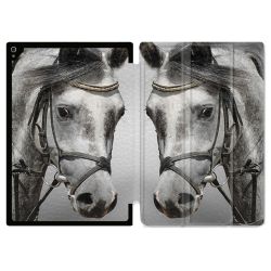 Coque Renforcée Pour Ipad Air 11 M2 2024 Animal Cheval Blanc