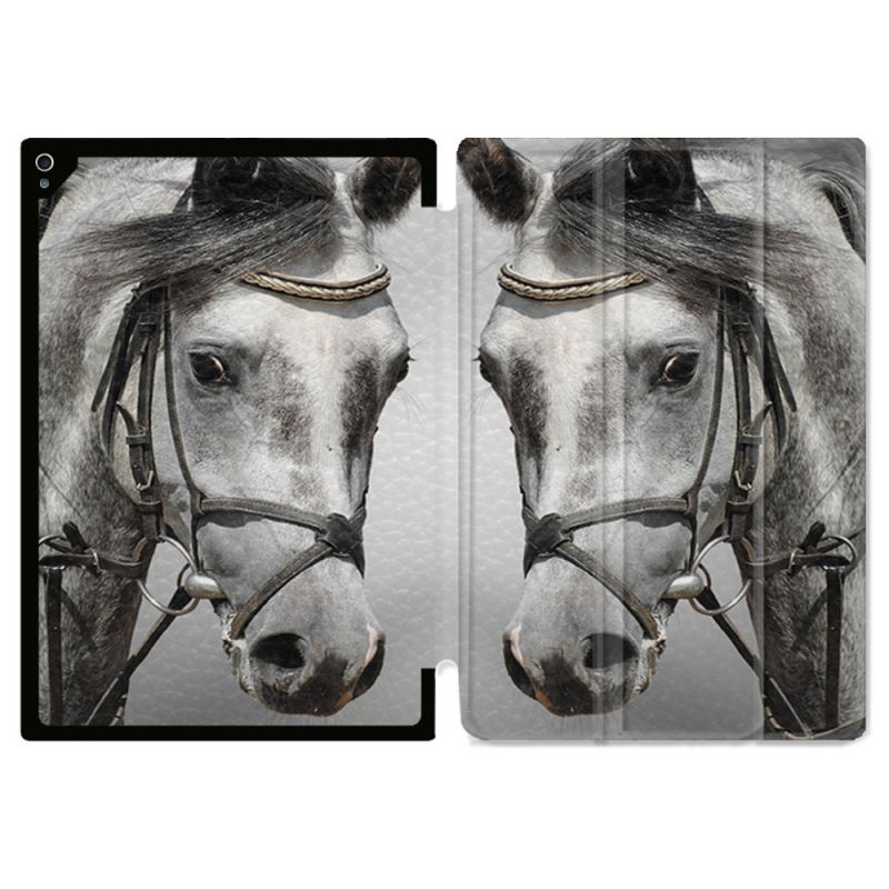Coque Renforcée Pour Ipad Air 11 M2 2024 Animal Cheval Blanc
