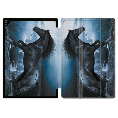 Coque Renforcée Pour Ipad Air 11 M2 2024 Animal Cheval Noir