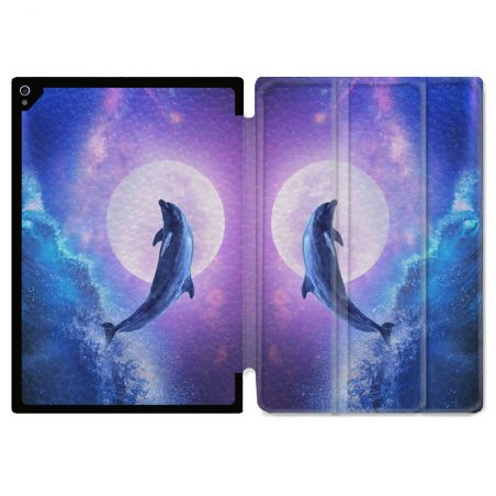 Coque Renforcée Pour Ipad Air 11 M2 2024 Animal Dauphin Vague