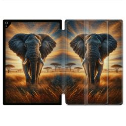 Coque Renforcée Pour Ipad Air 11 M2 2024 Animal Elephant Savane