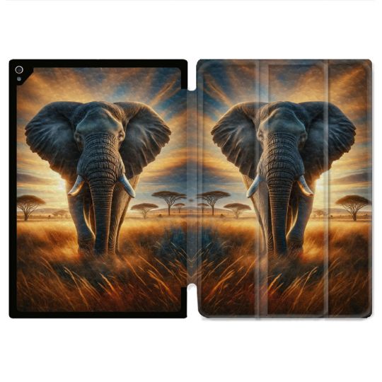 Coque Renforcée Pour Ipad Air 11 M2 2024 Animal Elephant Savane