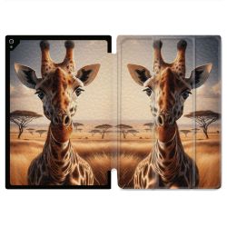 Coque Renforcée Pour Ipad Air 11 M2 2024 Animal Girafe Savane